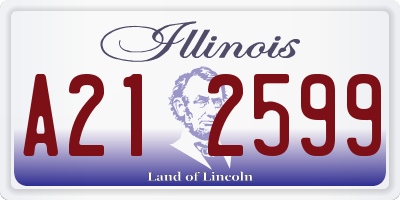IL license plate A212599