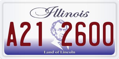 IL license plate A212600
