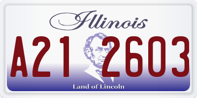 IL license plate A212603