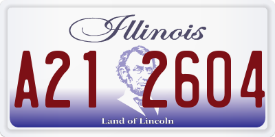 IL license plate A212604