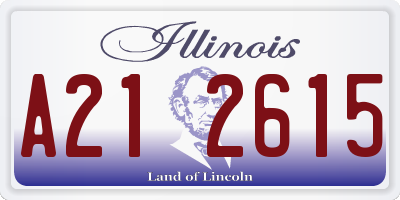 IL license plate A212615
