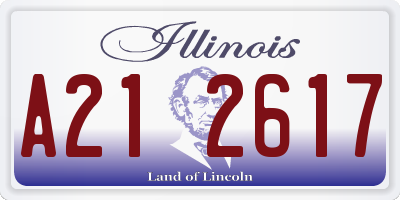 IL license plate A212617