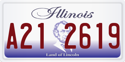 IL license plate A212619