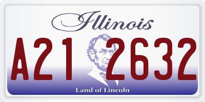 IL license plate A212632
