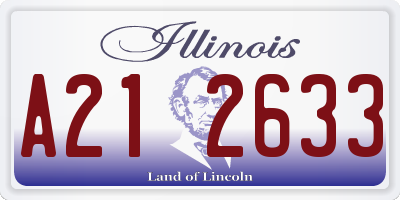 IL license plate A212633