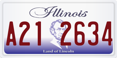 IL license plate A212634