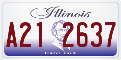 IL license plate A212637
