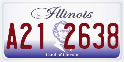 IL license plate A212638
