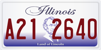 IL license plate A212640