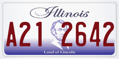 IL license plate A212642