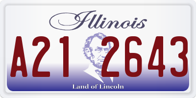 IL license plate A212643