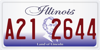 IL license plate A212644