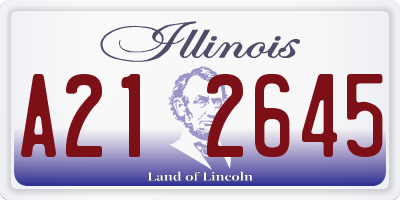 IL license plate A212645
