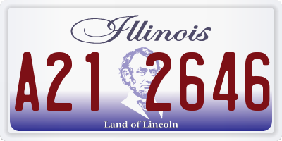 IL license plate A212646