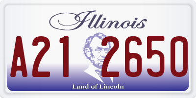 IL license plate A212650