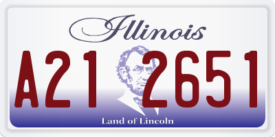 IL license plate A212651