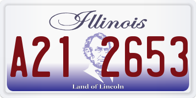 IL license plate A212653
