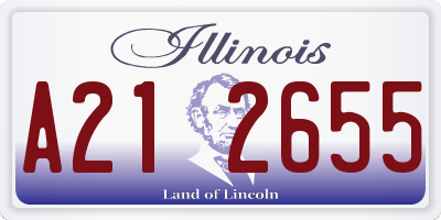 IL license plate A212655