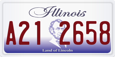 IL license plate A212658