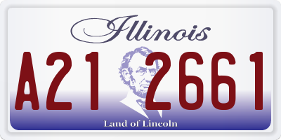 IL license plate A212661