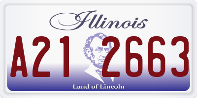 IL license plate A212663