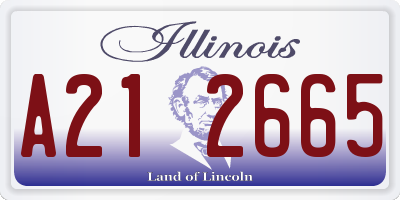 IL license plate A212665