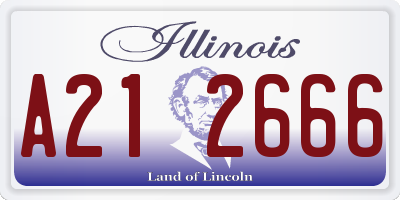 IL license plate A212666
