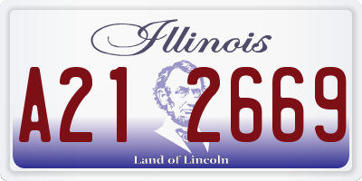 IL license plate A212669