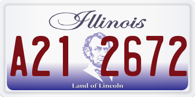 IL license plate A212672