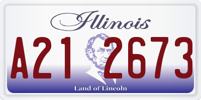IL license plate A212673