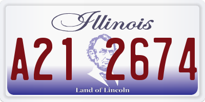 IL license plate A212674