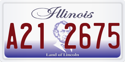 IL license plate A212675