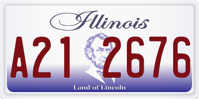 IL license plate A212676