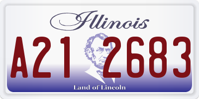 IL license plate A212683