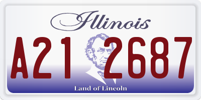 IL license plate A212687
