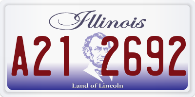 IL license plate A212692