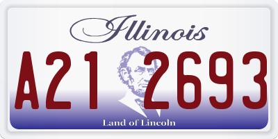IL license plate A212693
