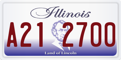 IL license plate A212700