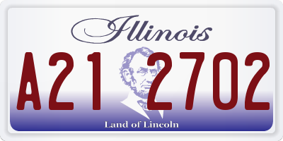 IL license plate A212702