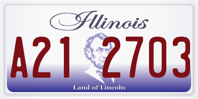 IL license plate A212703