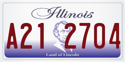 IL license plate A212704