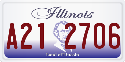 IL license plate A212706