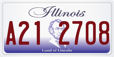 IL license plate A212708