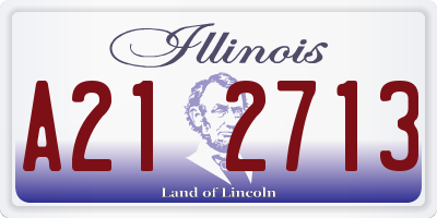 IL license plate A212713