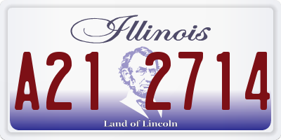 IL license plate A212714