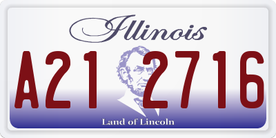 IL license plate A212716