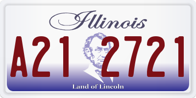 IL license plate A212721