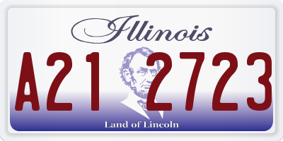 IL license plate A212723