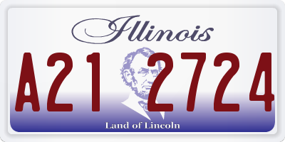 IL license plate A212724