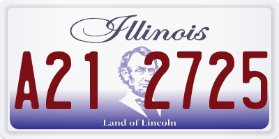 IL license plate A212725